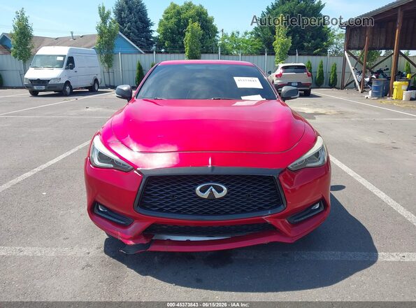 JN1FV7EK3JM530426 2018 INFINITI Q60 Red Instrument cluster view