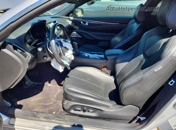 JN1FV7EL3KM440588 2019 INFINITI Q60 Серебряный Вид салона спереди