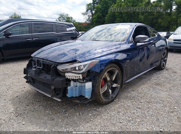 JN1FV7EL3KM440669 2019 INFINITI Q60 Blue Առջևի ձախ երեք քառորդ տեսարան