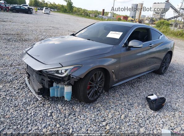 JN1FV7EL8HM700086 2017 INFINITI Q60 Gray წინა მარცხენა ხედი სამი მეოთხედიდან