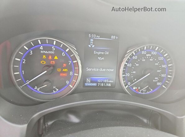 JN1FV7EL8KM440585 2019 INFINITI Q60 Белый Вид щитка приборов