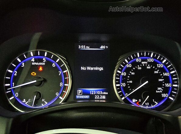 JN1FV7ELXJM631455 2018 INFINITI Q60 White Instrument cluster view