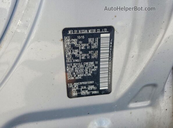 JN8AE2KP6G9150801 2016 NISSAN QUEST Silver 