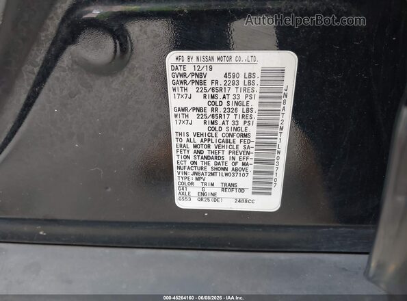 JN8AT2MT1LW037107 2020 NISSAN ROGUE Black Շարժիչի բաժամունքի տեսք