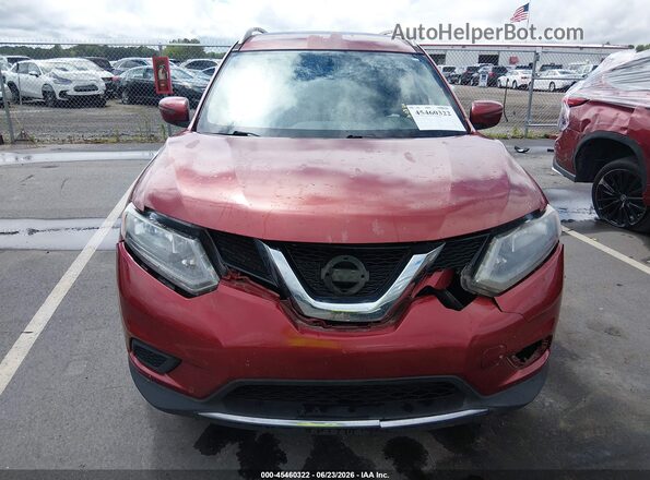 JN8AT2MT2GW005286 2016 NISSAN ROGUE Red ხელსაწყოთა პანელის ხედი