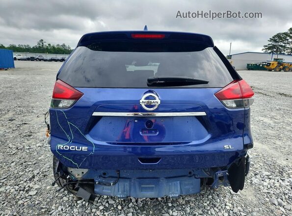 JN8AT2MT2JW454183 2018 NISSAN ROGUE Blue უკანა ხედი