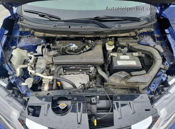 JN8AT2MT2JW454183 2018 NISSAN ROGUE Blue ძრავის განყოფილების ხედი