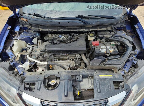 JN8AT2MT4HW150444 2017 NISSAN ROGUE Blue Вид підкапотного простору
