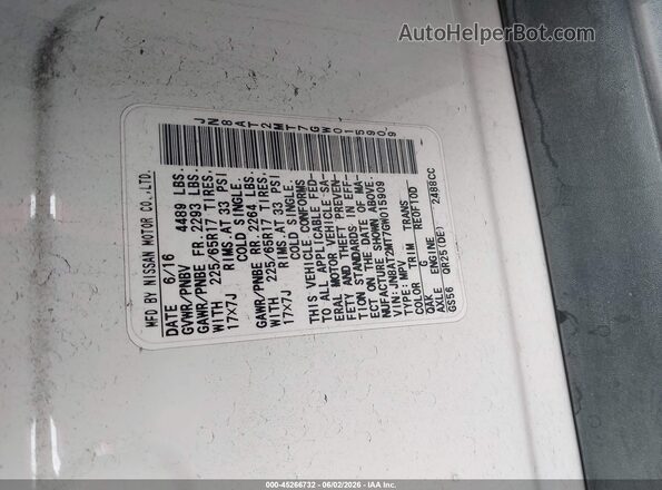 JN8AT2MT7GW015909 2016 NISSAN ROGUE White 