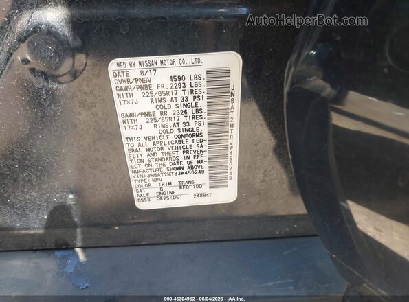 JN8AT2MT8JW450249 2018 NISSAN ROGUE Black Շարժիչի բաժամունքի տեսք