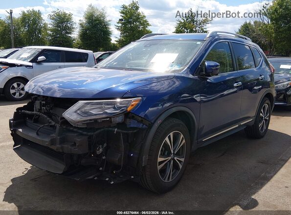 JN8AT2MV0JW308236 2018 NISSAN ROGUE Blue Առջևի ձախ երեք քառորդ տեսարան