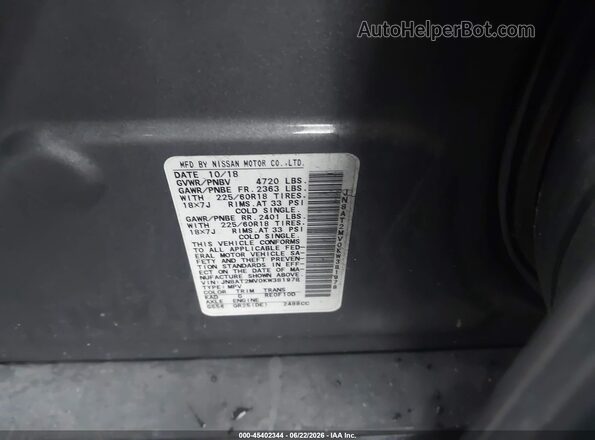 JN8AT2MV0KW381978 2019 NISSAN ROGUE Gray Շարժիչի բաժամունքի տեսք