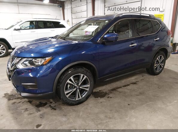 JN8AT2MV0KW387120 2019 NISSAN ROGUE Синий Передняя левая четверть