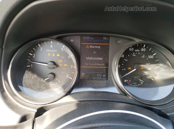 JN8AT2MV0KW391006 2019 NISSAN ROGUE White Вид щитка приладів