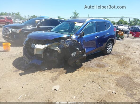 JN8AT2MV2JW347135 2018 NISSAN ROGUE Blue Przód lewy