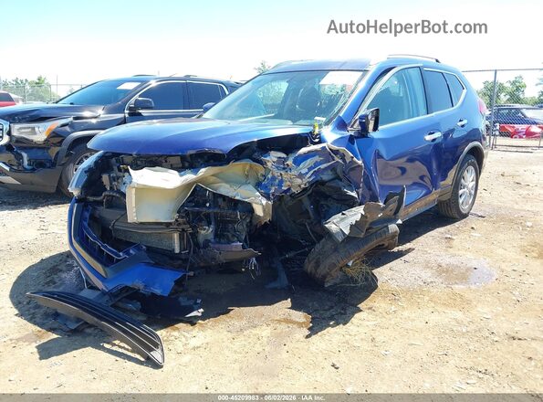 JN8AT2MV2JW347135 2018 NISSAN ROGUE Blue Widok z przodu
