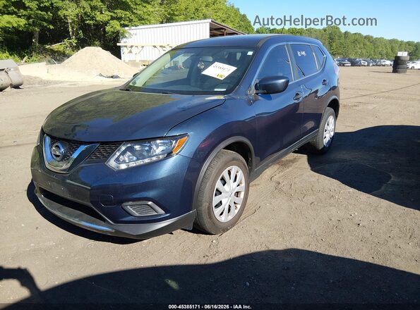 JN8AT2MV3GW150869 2016 NISSAN ROGUE Синий Передняя левая четверть