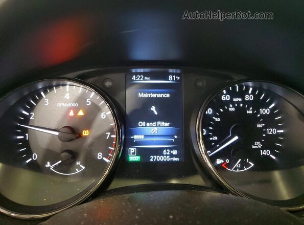 JN8AT2MV3HW014923 2017 NISSAN ROGUE Белый Вид щитка приборов
