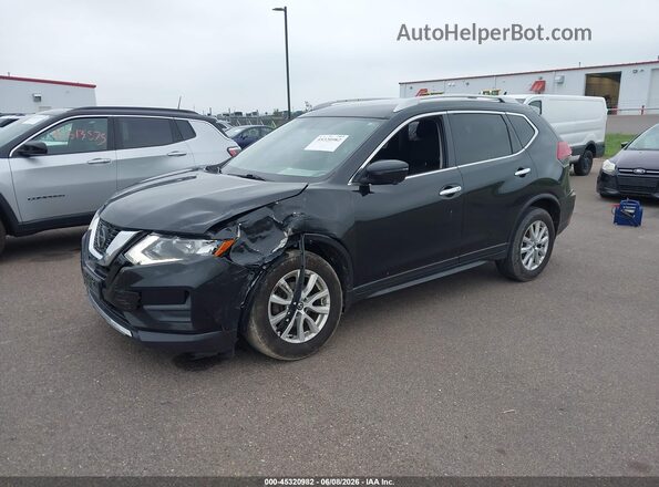 JN8AT2MV3JW307338 2018 NISSAN ROGUE Black Առջևի ձախ երեք քառորդ տեսարան