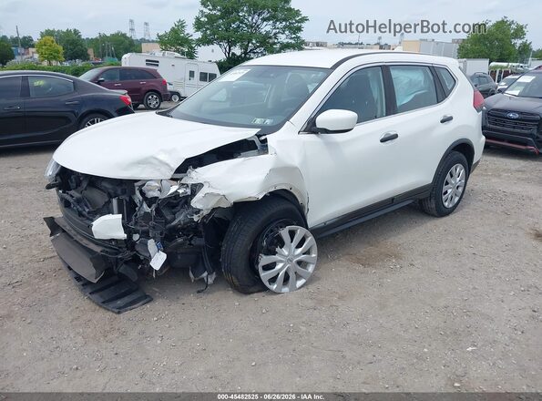JN8AT2MV4HW013845 2017 NISSAN ROGUE White წინა მარცხენა ხედი სამი მეოთხედიდან