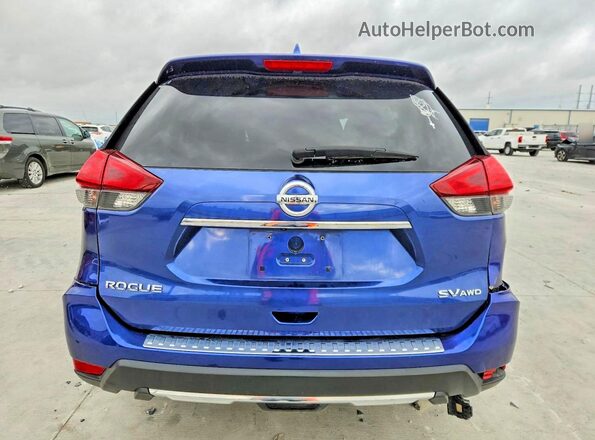 JN8AT2MV4HW024490 2017 NISSAN ROGUE Blue Вид ззаду