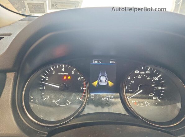 JN8AT2MV4JW349372 2018 NISSAN ROGUE Blue Instrument cluster view