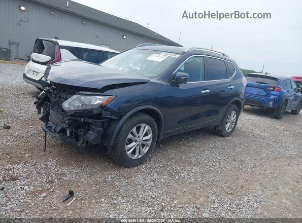 JN8AT2MV7GW148994 2016 NISSAN ROGUE Blue Առջևի ձախ երեք քառորդ տեսարան