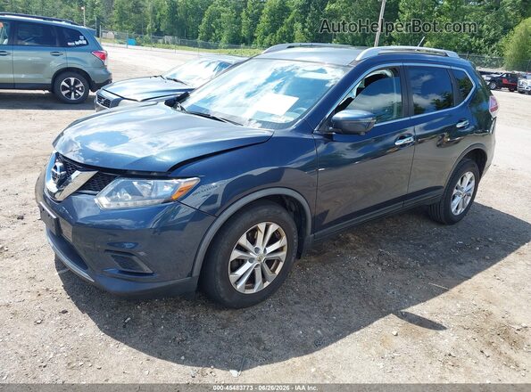 JN8AT2MV7GW150566 2016 NISSAN ROGUE Dark Blue Передняя левая четверть