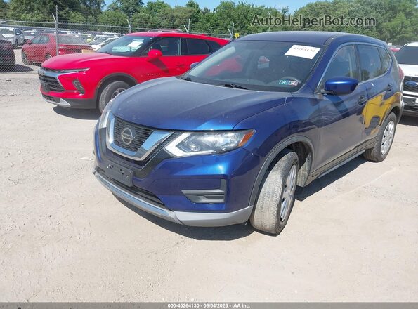 JN8AT2MV9JW302533 2018 NISSAN ROGUE Blue წინა მარცხენა ხედი სამი მეოთხედიდან