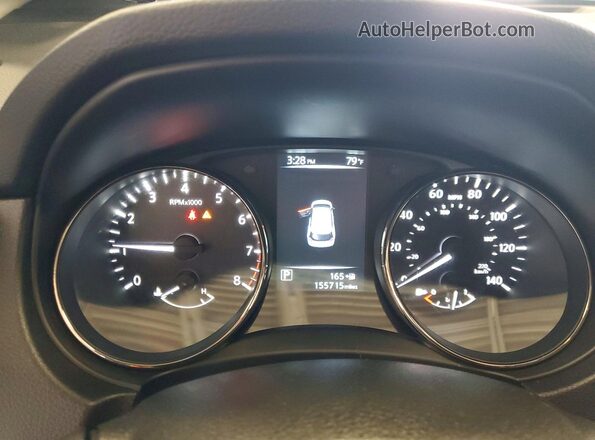 JN8AT2MVXHW013106 2017 NISSAN ROGUE Blue Instrument cluster view