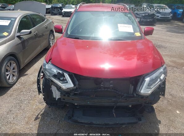 JN8AT2MVXHW281122 2017 NISSAN ROGUE Red Instrument cluster view