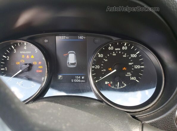 JN8AT2MVXKW382202 2019 NISSAN ROGUE Blue Instrument cluster view