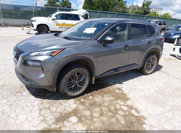 JN8AT3AB0MW209985 2021 NISSAN ROGUE Gray Առջևի ձախ երեք քառորդ տեսարան