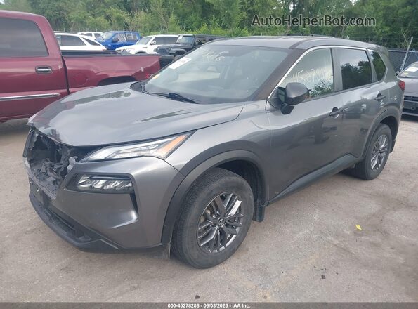 JN8AT3AB9MW205711 2021 NISSAN ROGUE Gray Vista tres cuartos delantera izquierda