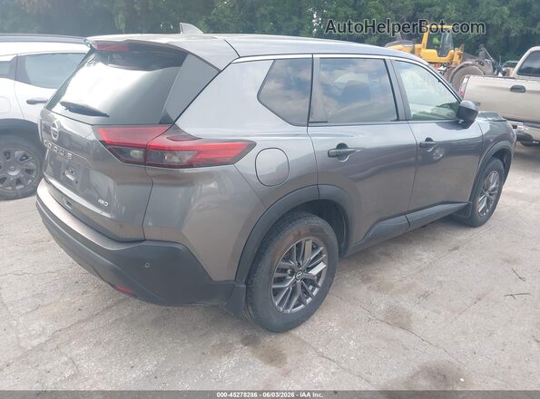 JN8AT3AB9MW205711 2021 NISSAN ROGUE Gray Trasero derecho