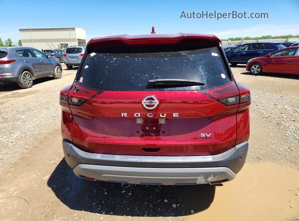 JN8AT3BA7MW008042 2021 NISSAN ROGUE Red უკანა ხედი