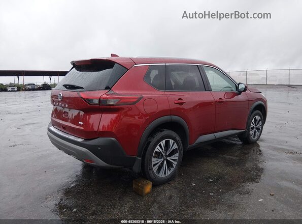 JN8AT3BA9MW022718 2021 NISSAN ROGUE Maroon უკანა მარჯვენა