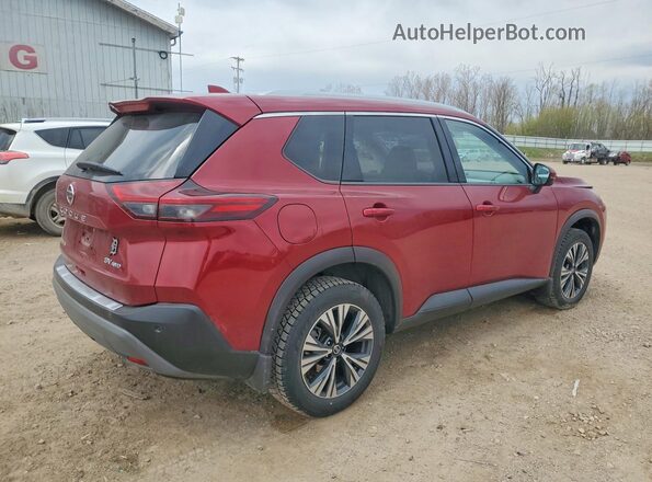 JN8AT3BB9MW222281 2021 NISSAN ROGUE Burgundy უკანა მარჯვენა