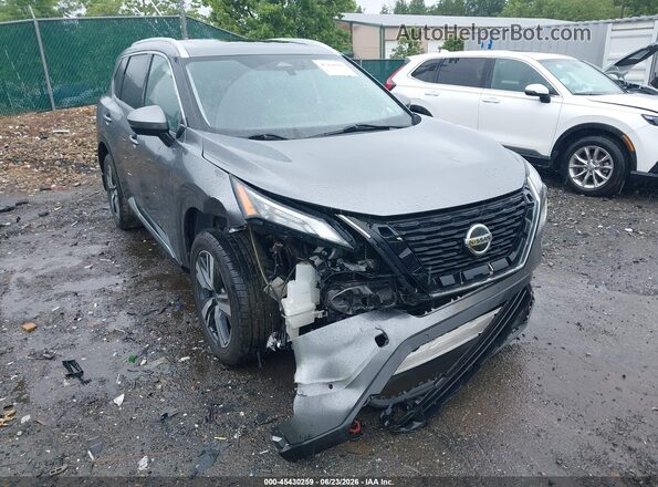 JN8AT3CB1MW200290 2021 NISSAN ROGUE Gray Widok z przodu