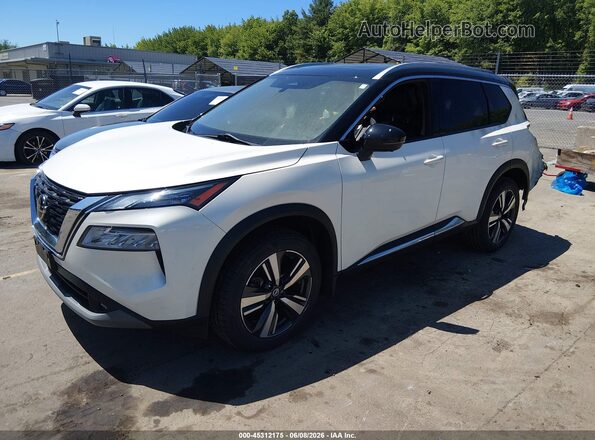 JN8AT3CB5MW231428 2021 NISSAN ROGUE White წინა მარცხენა ხედი სამი მეოთხედიდან