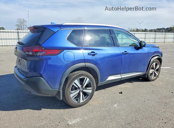 JN8AT3CB6MW238629 2021 NISSAN ROGUE Blue Trasero derecho
