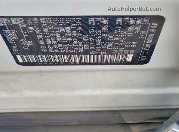 JN8AT3DC2MW103834 2021 NISSAN ROGUE White 