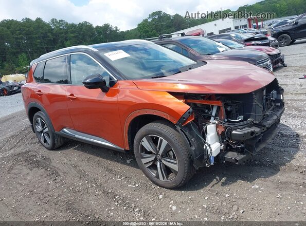 JN8AT3DC8MW107435 2021 NISSAN ROGUE Orange Вид щитка приладів