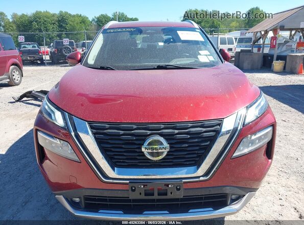 JN8AT3DD1MW304259 2021 NISSAN ROGUE Red Вид задньої частини салону