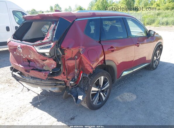 JN8AT3DD1MW304259 2021 NISSAN ROGUE Red Задня права чверть