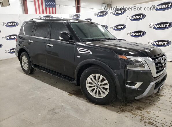 JN8AY2AC7N9163334 2022 NISSAN ARMADA Черный Передняя правая четверть