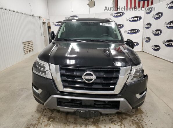 JN8AY2AC7N9163334 2022 NISSAN ARMADA Черный Вид спереди