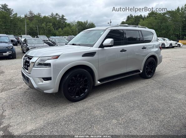 JN8AY2BA1M9372547 2021 NISSAN ARMADA Silver Передня ліва чверть