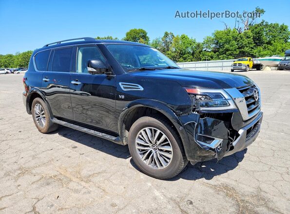 JN8AY2BA3N9392736 2022 NISSAN ARMADA Black Przód prawy