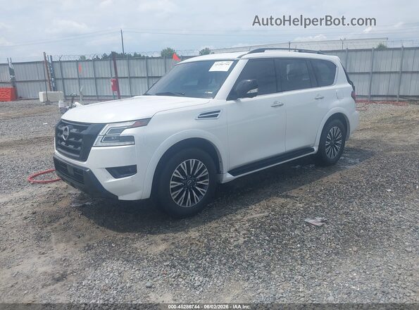 JN8AY2BAXP9402598 2023 NISSAN ARMADA White Առջևի ձախ երեք քառորդ տեսարան